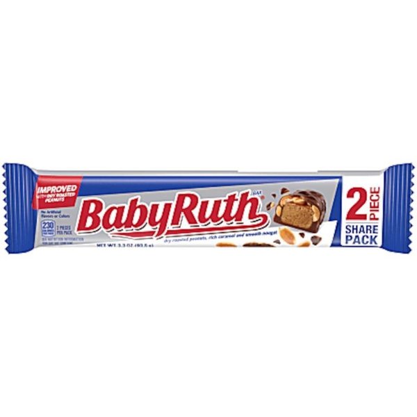 Baby Ruth Chocolate/Peanut Candy Bar 3.3 oz, 18PK 711294